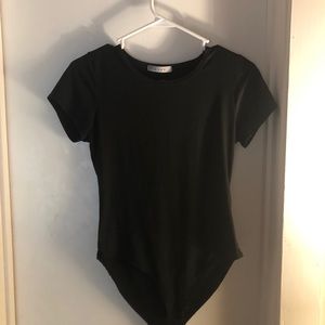 Black short sleeved body suit